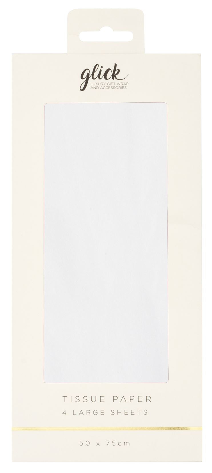 Glick Tissue Paper (4 Large Sheets 50x75cm) - White
