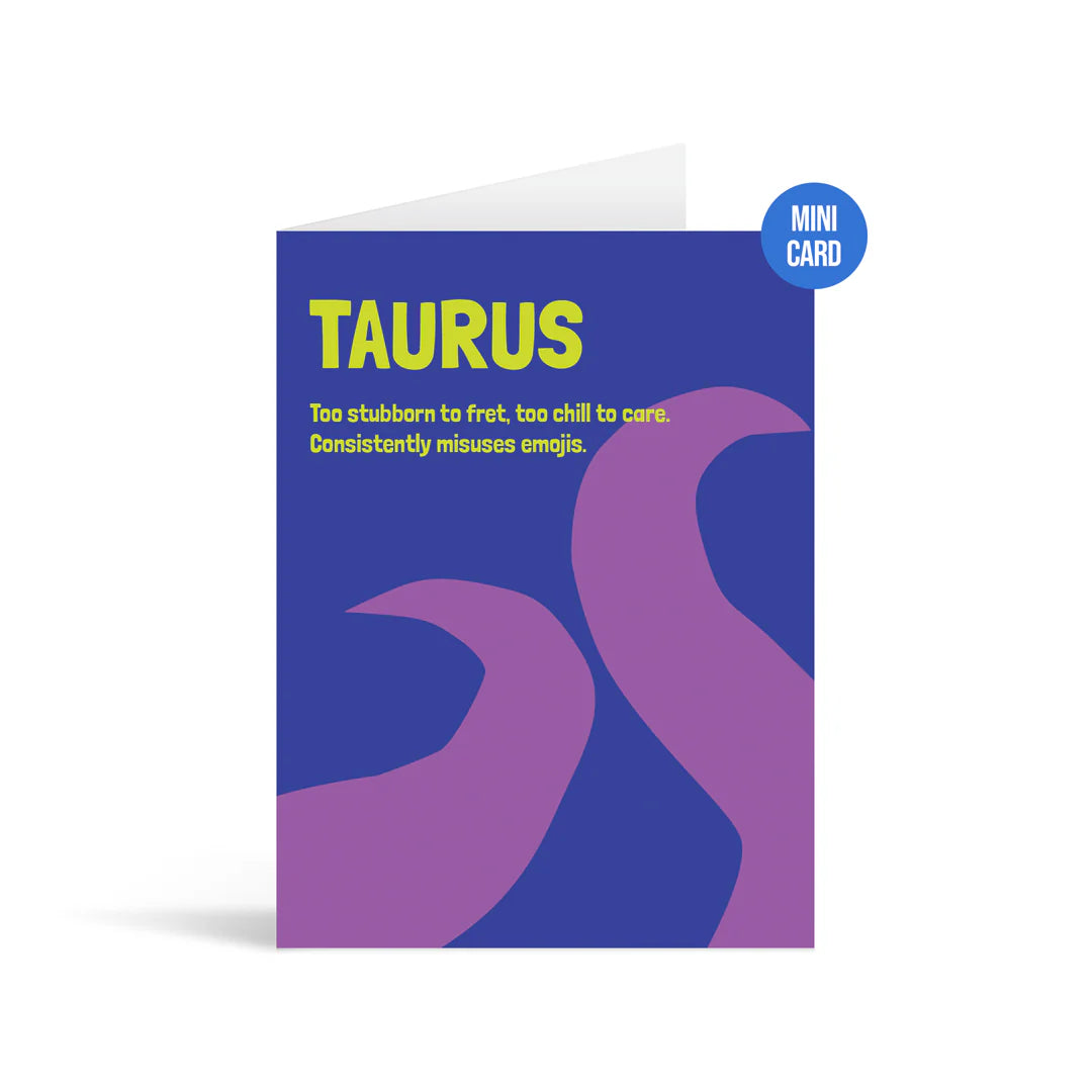 Taurus Mini Greetings Card