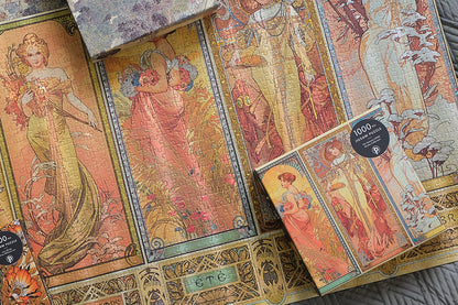 Paperblanks The Seasons (1900) 1000-Piece Jigsaw Puzzle – design detail