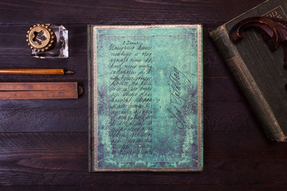 Paperblanks Tolstoy, Letter of Peace Mini Hardback Journal – Lined, 176 Pages – design detail
