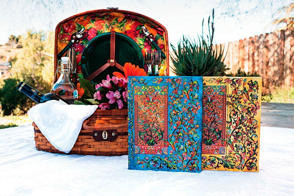 Paperblanks Tuscan Sun Midi Hardback Journal – Plain, 144 Pages – design detail