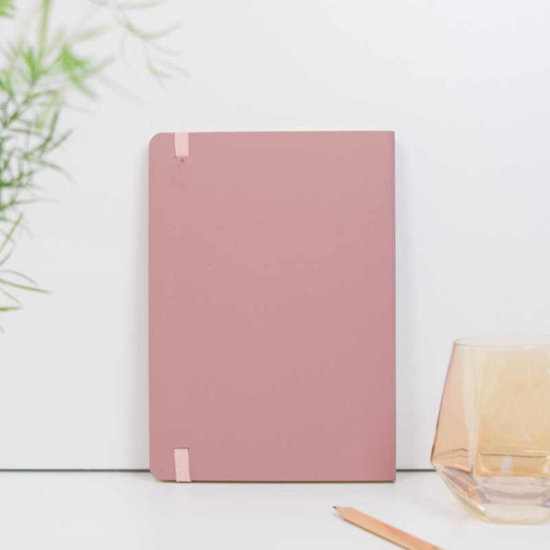 VENT Luxury EDIT A5 Recycled Leather Notebook – Powder Pink