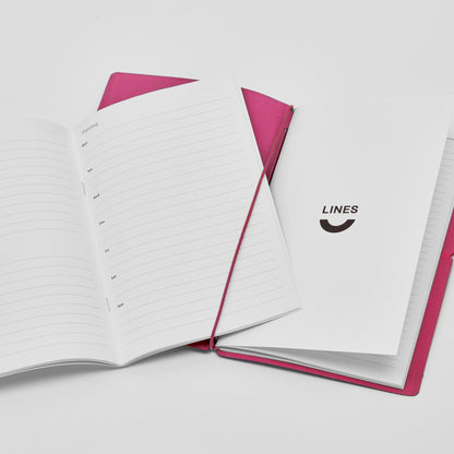 VENT Make a Mark Refillable Recycled Leather Planner – Raspberry Pink