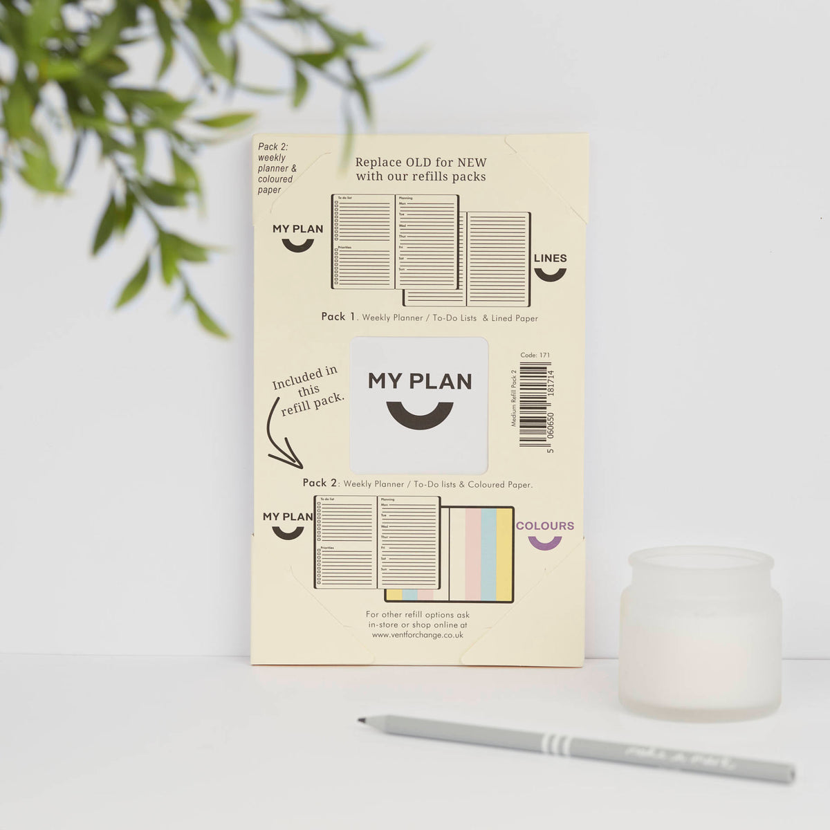 VENT Make a Mark Planner Refill Twin Pack – MyPlan Weekly Planner & Coloured