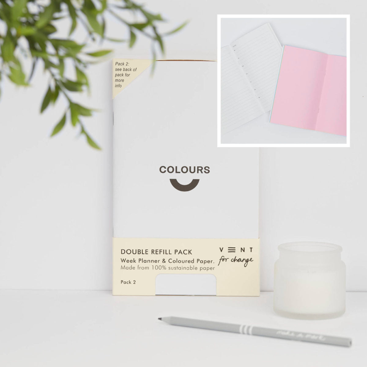 VENT Make a Mark Planner Refill Twin Pack – MyPlan Weekly Planner & Coloured