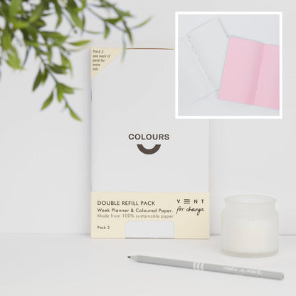 VENT Make a Mark Planner Refill Twin Pack – MyPlan Weekly Planner & Coloured