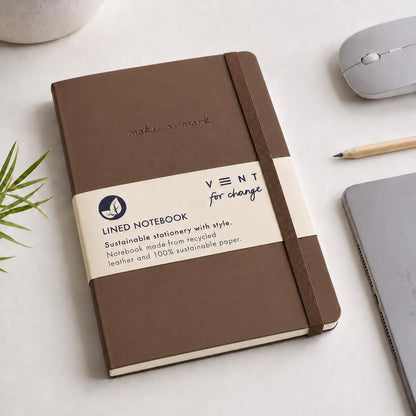 VENT Make a Mark A5 Recycled Leather Lined Notebook – Mocha