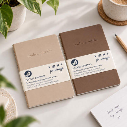 VENT Make a Mark A6 Recycled Leather Pocket Journal – Mocha