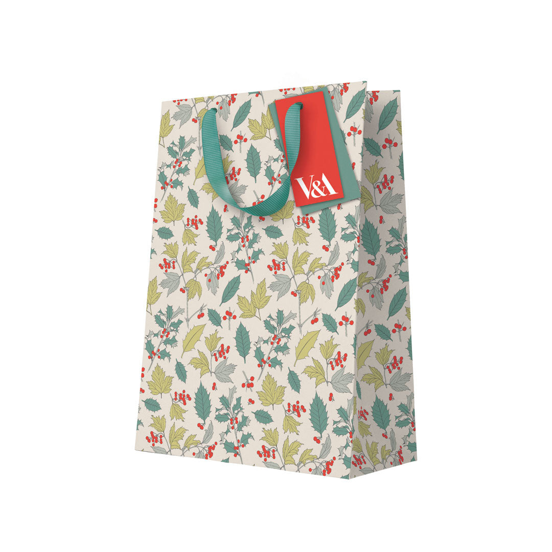 Holly & Berries Large Gift Bag (13381)