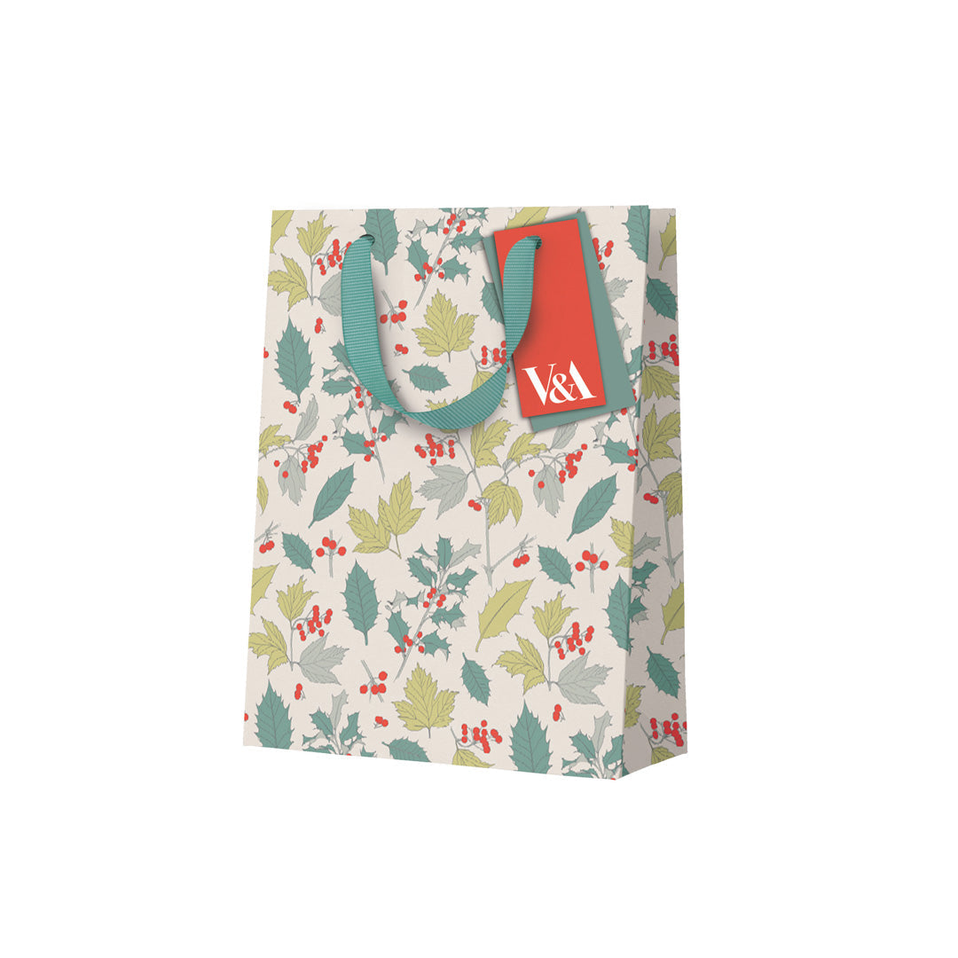 Holly & Berries Medium Gift Bag (13382)