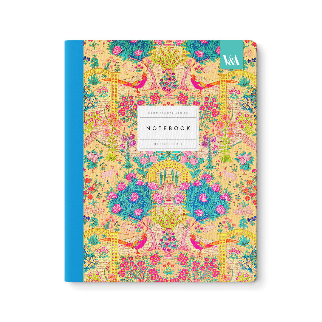Neon Floral Ornate Garden Exercise Book (8x10) (12556)