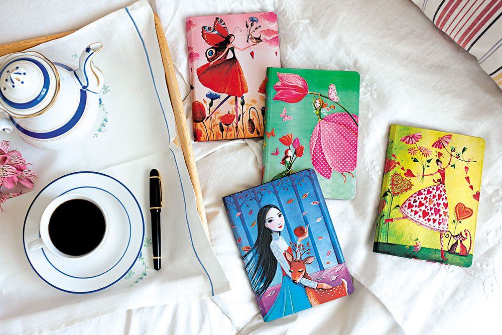 Paperblanks Valentina Midi Hardback Journal – Lined, 176 Pages – design detail