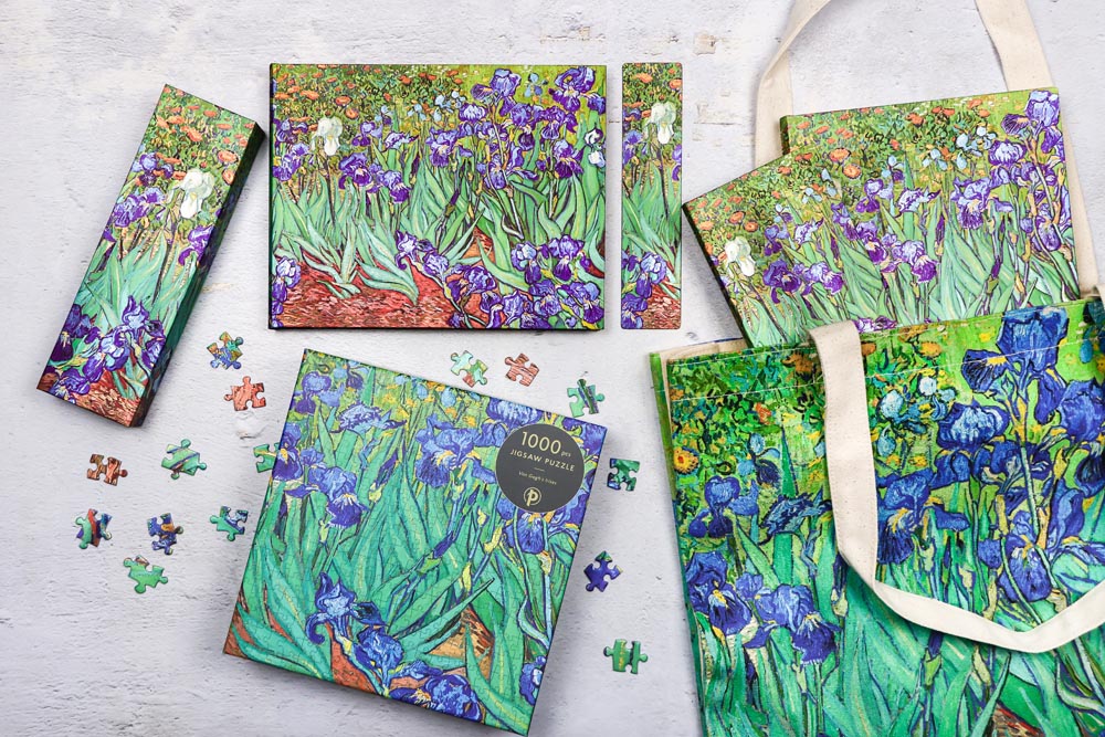 Paperblanks Van Gogh’s Irises Pencil Case – design detail