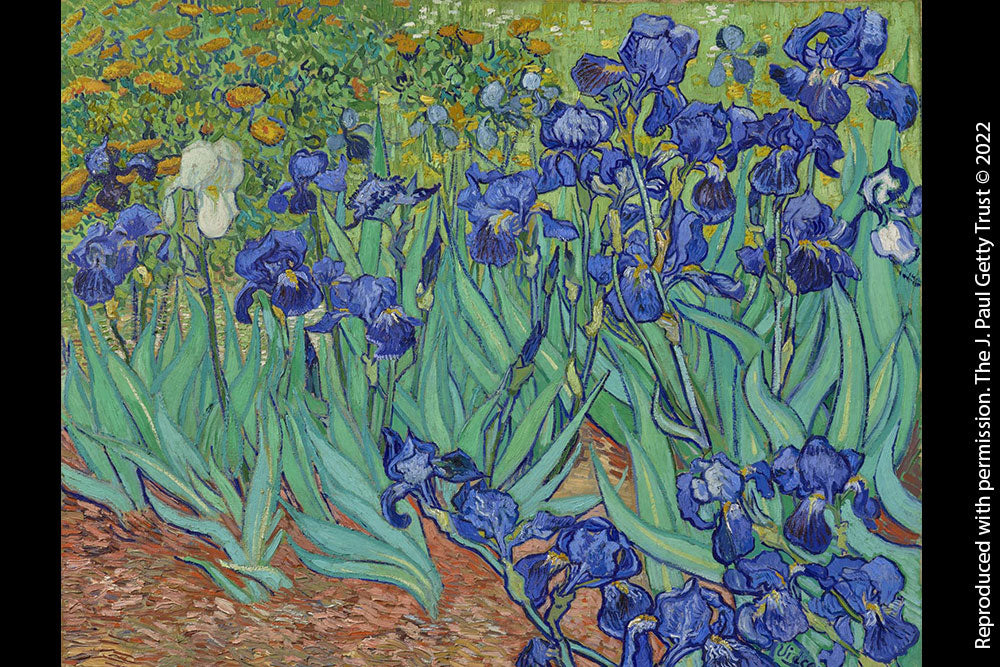 Paperblanks Van Gogh’s Irises Pencil Case – design detail