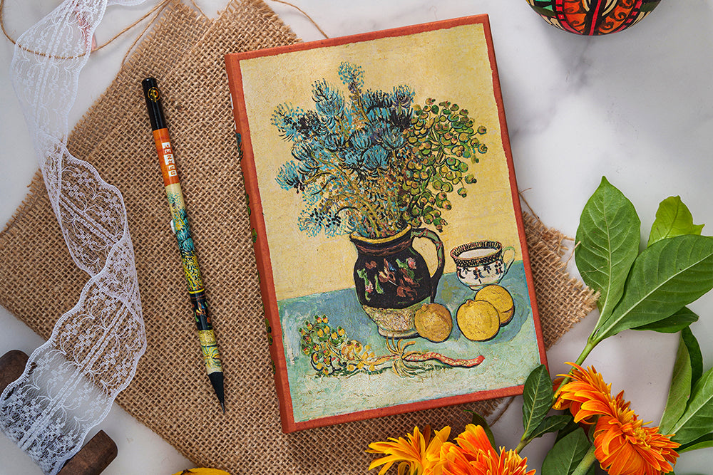 Paperblanks 2027 Van Gogh’s Still Life Midi Hardback Diary – Week-to-View Vertical – design detail