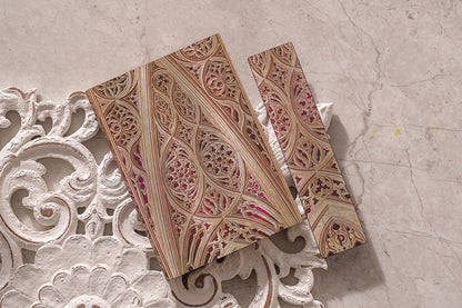 Paperblanks Vault of the Milan Cathedral (Burgundy) Bookmark – design detail