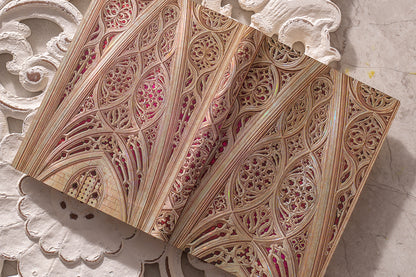 Paperblanks Vault of the Milan Cathedral (Burgundy) Ultra Softback Flexi Journal – Plain, 176 Pages – design detail