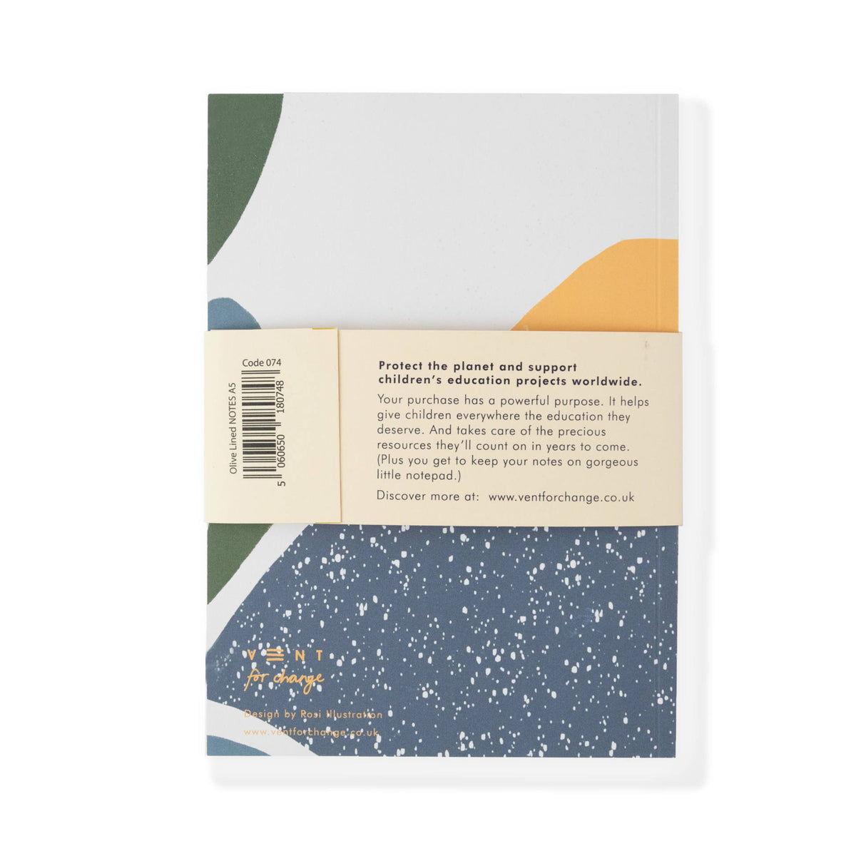 VENT NOTES A5 Recycled Notebook – Olive, Lined