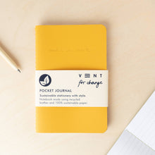 VENT Make a Mark A6 Recycled Leather Pocket Journal – Mustard Yellow