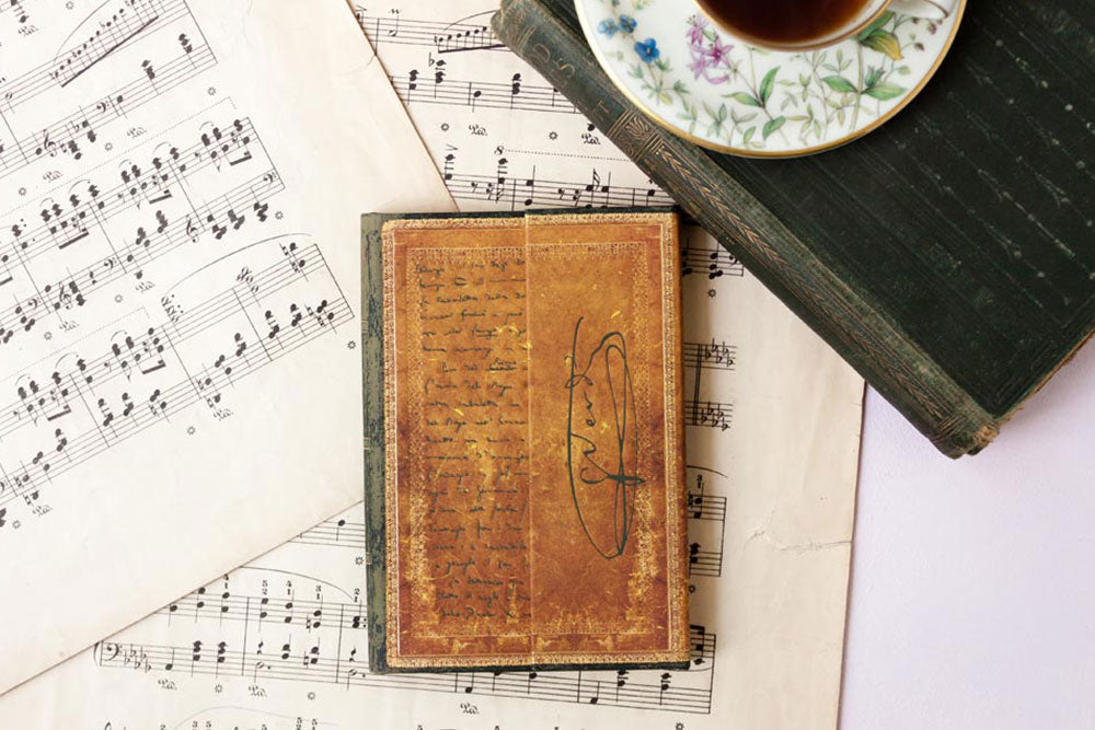 Paperblanks Verdi, Carteggio Ultra Hardback Journal – Lined, 144 Pages – design detail