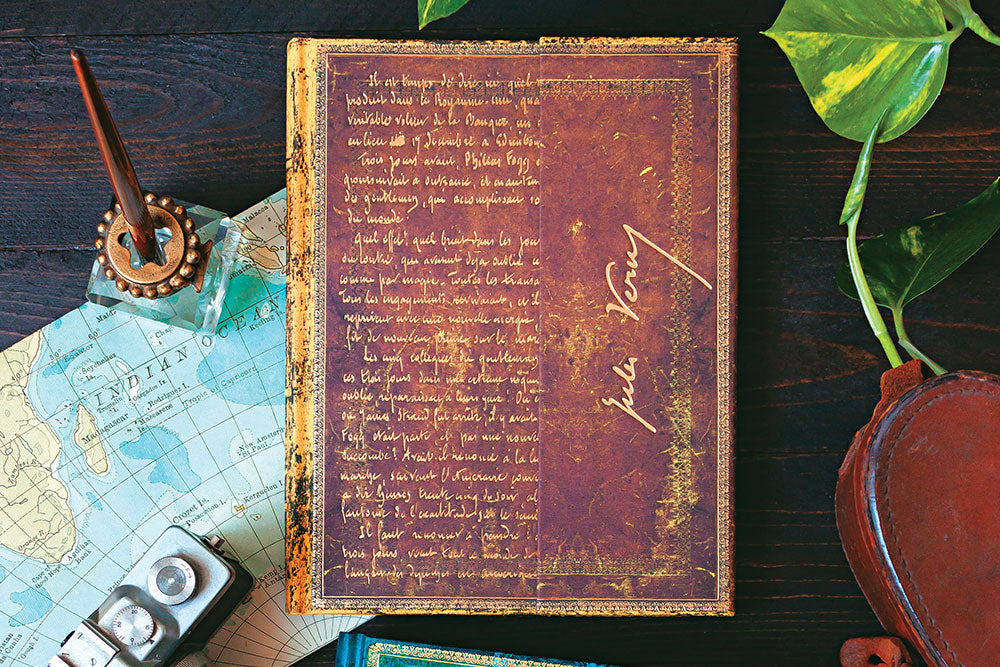 Paperblanks Verne, Around the World Mini Hardback Journal – Lined, 176 Pages – design detail