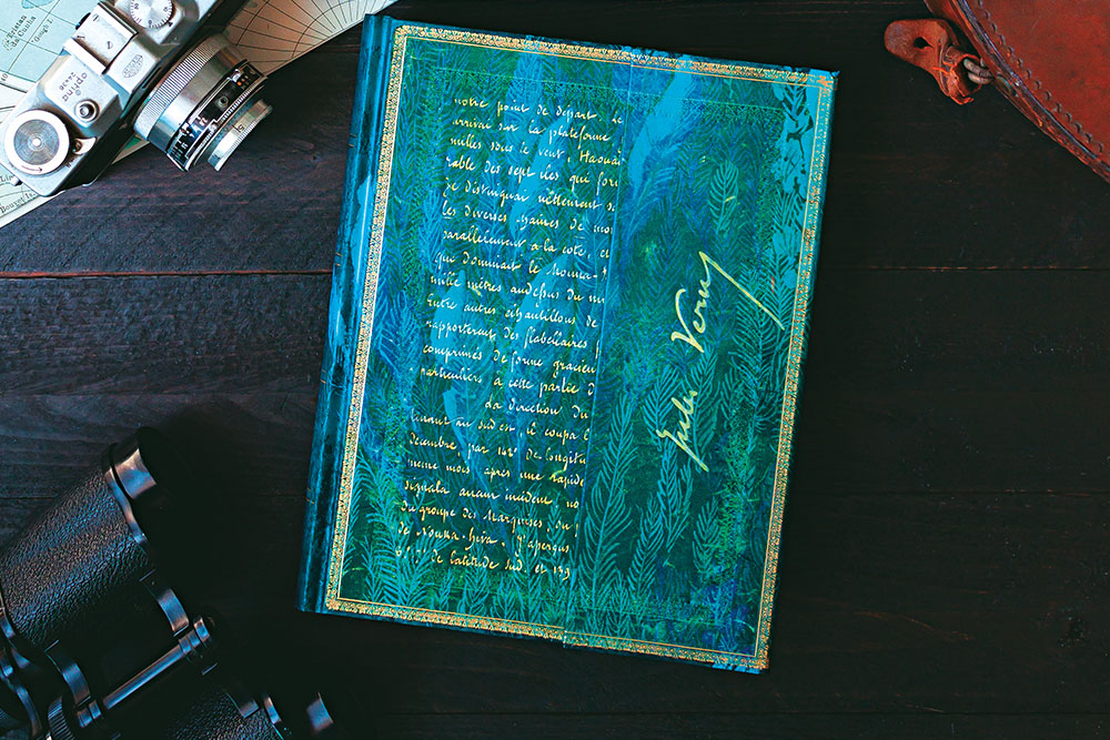 Paperblanks Verne, Twenty Thousand Leagues Bookmark – design detail