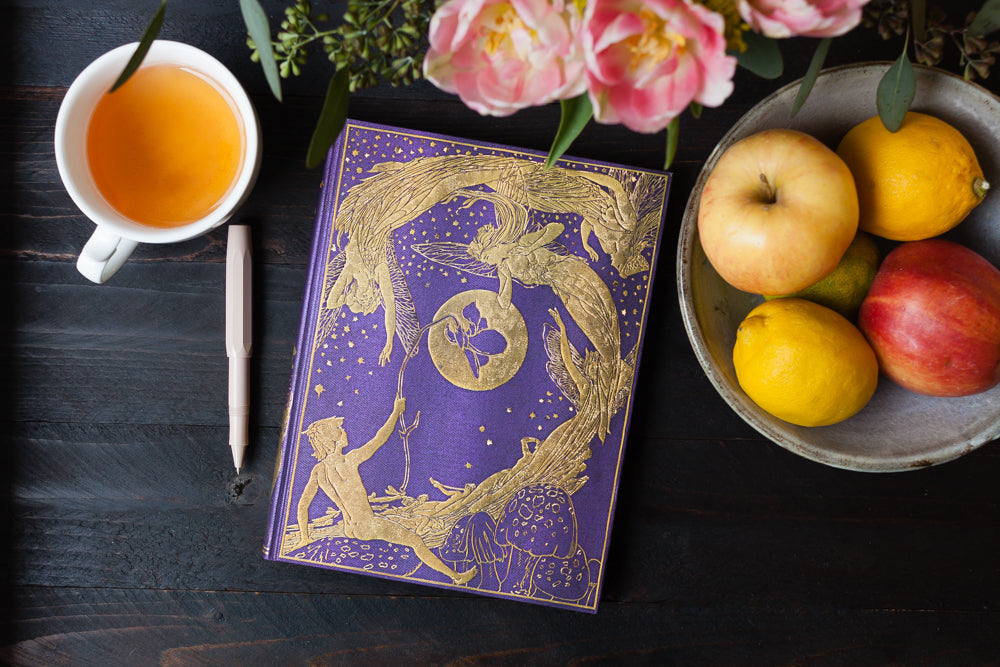 Paperblanks Violet Fairy Mini Hardback Journal – Plain, 176 Pages – design detail