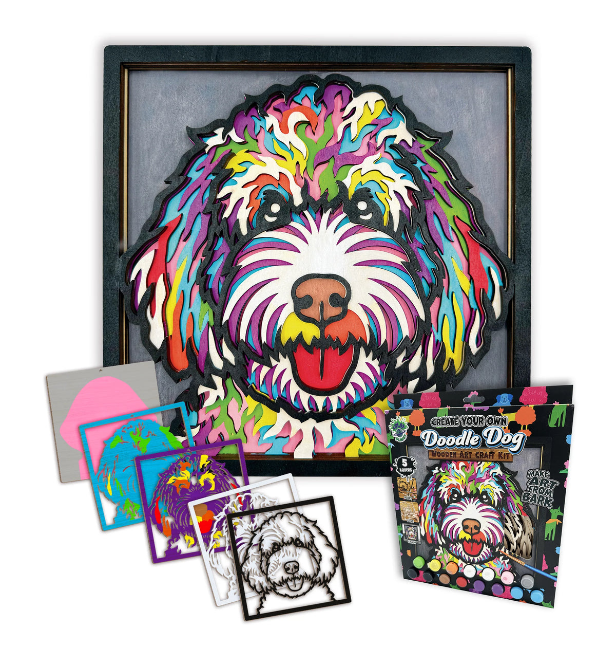 Doodle Dog Wooden Art Craft Kit