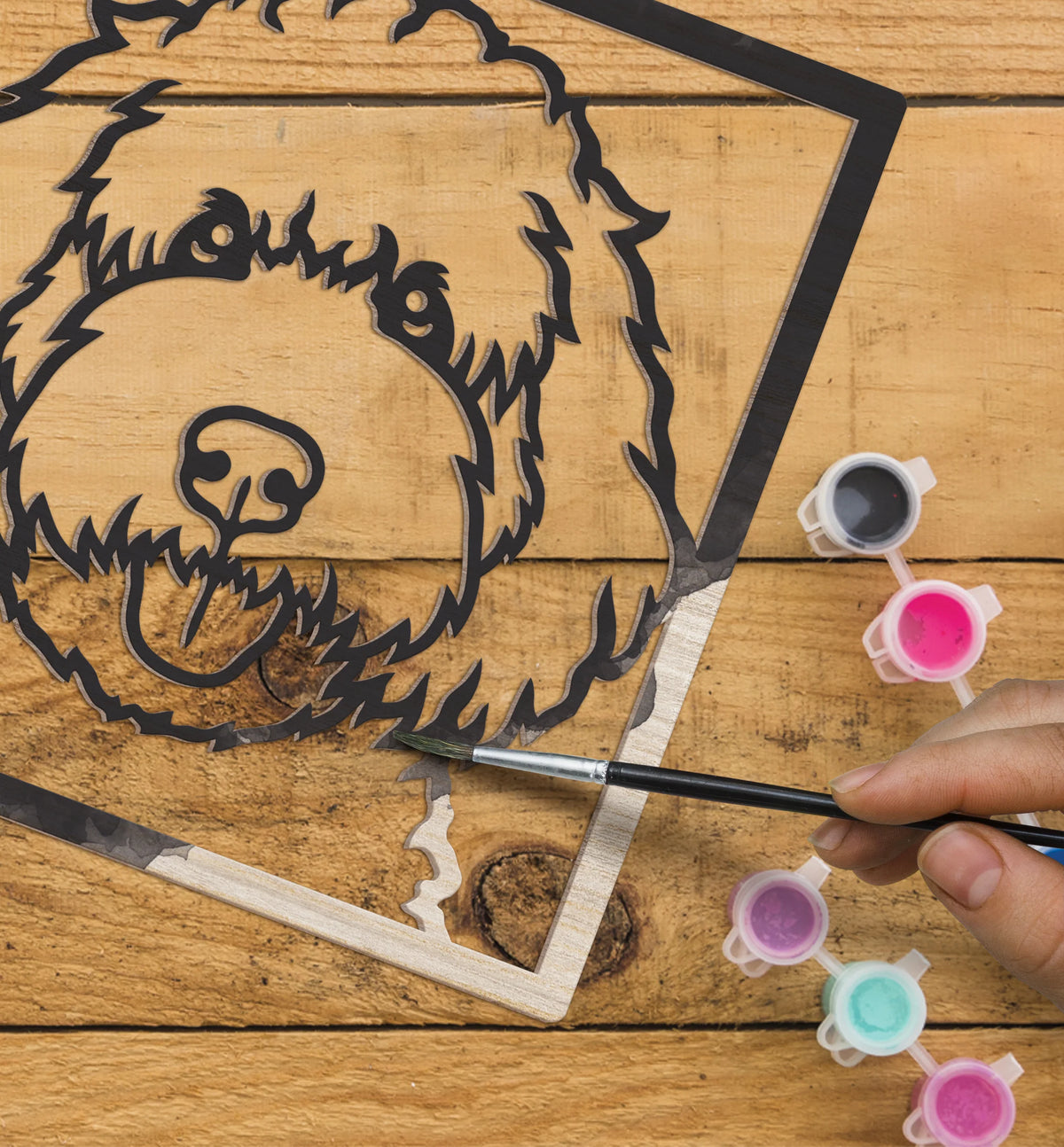 Doodle Dog Wooden Art Craft Kit