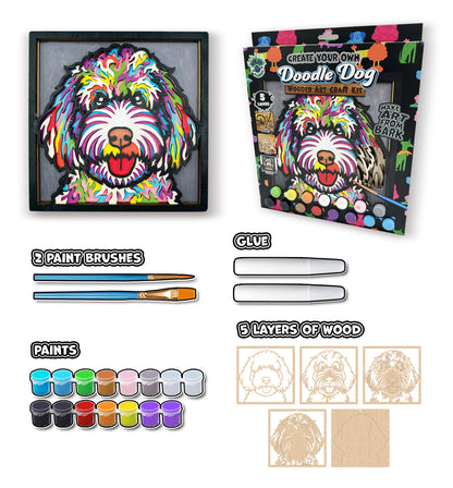 Doodle Dog Wooden Art Craft Kit