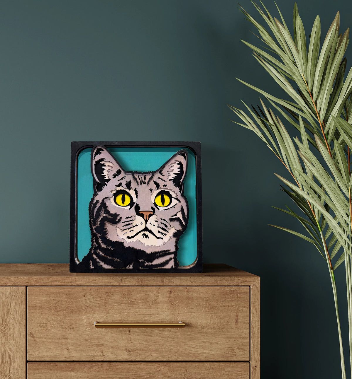 Grey Cat Wooden Art Craft Kit