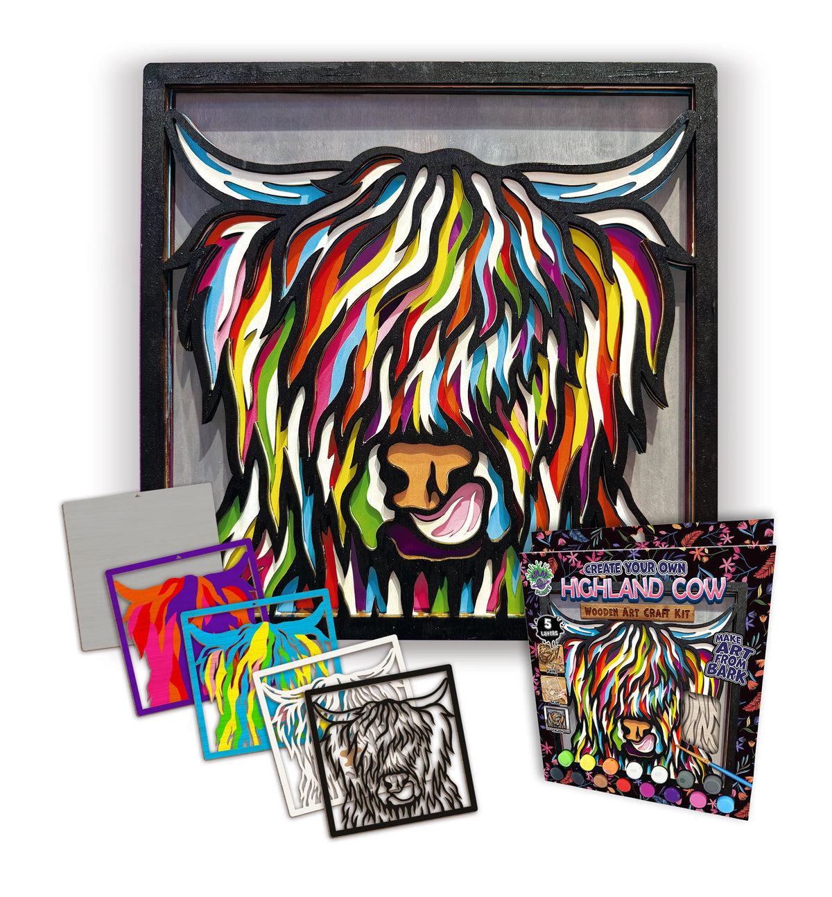 Highland Cow Wooden Art Craft Kit