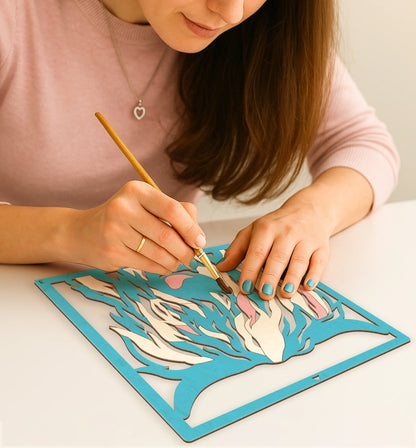 Highland Cow Wooden Art Craft Kit