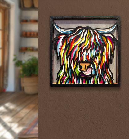 Highland Cow Wooden Art Craft Kit