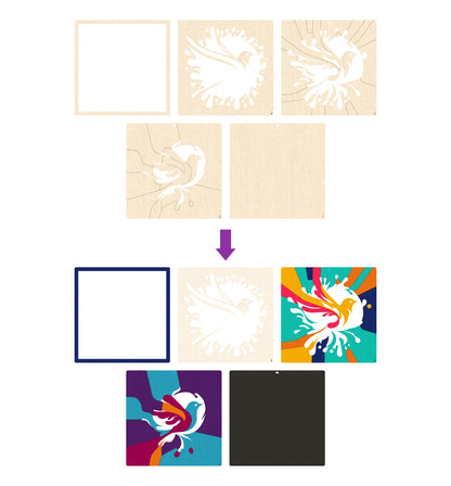 Hummingbird Wooden Art Craft Kit