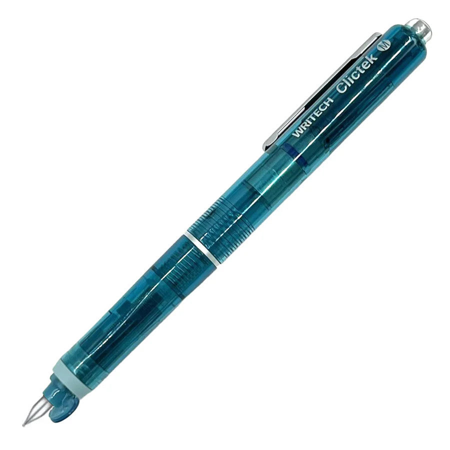 Writech Retractable Fountain Pen – Clear Green, Medium Nib