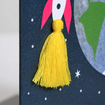 Welsh Mother's Day Card - Sul y Mamau Hapus, Best Mum, Tassel Embellished