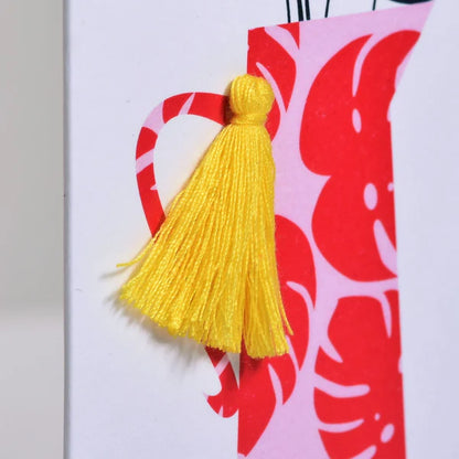 Welsh Gran Mother's Day Card - Sul y Mamau Hapus Mam-gu, Tassel Embellished