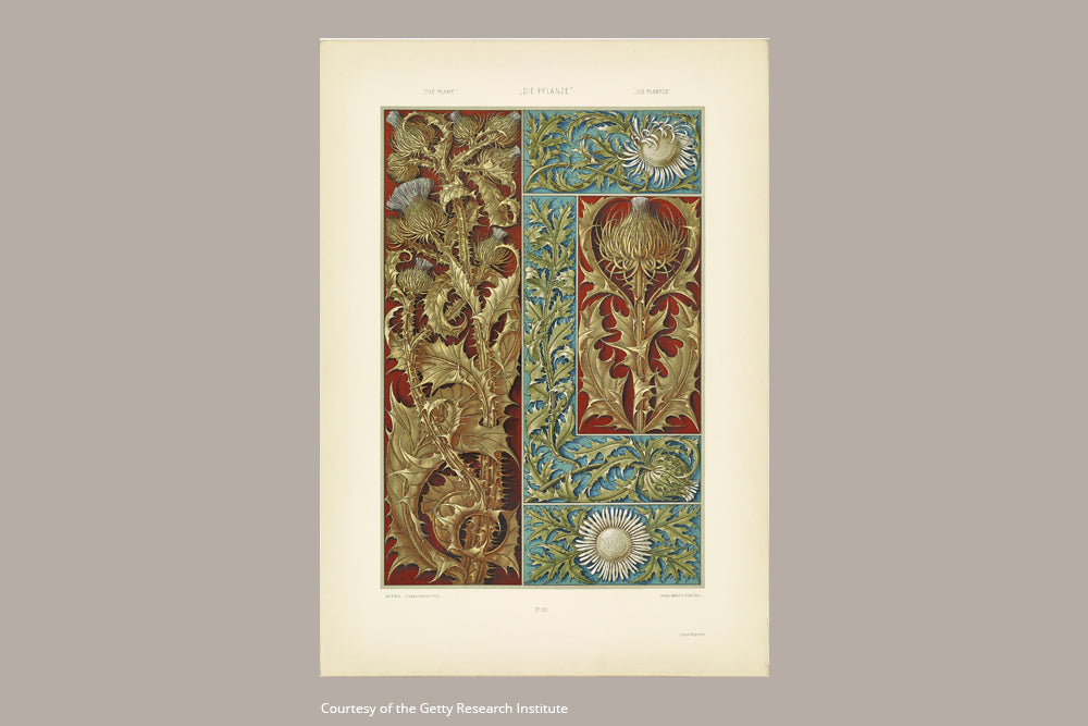 Paperblanks Wild Thistle Mini Softback Flexi Journal – Lined, 208 Pages – design detail