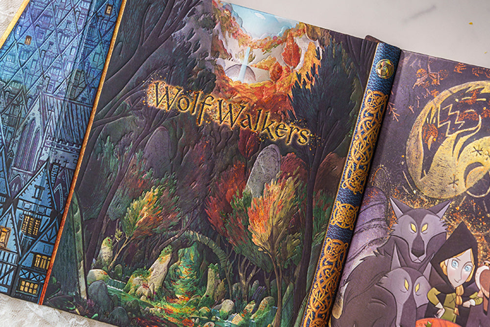 Paperblanks WolfWalkers Ultra Hardback Journal – Plain, 144 Pages – design detail