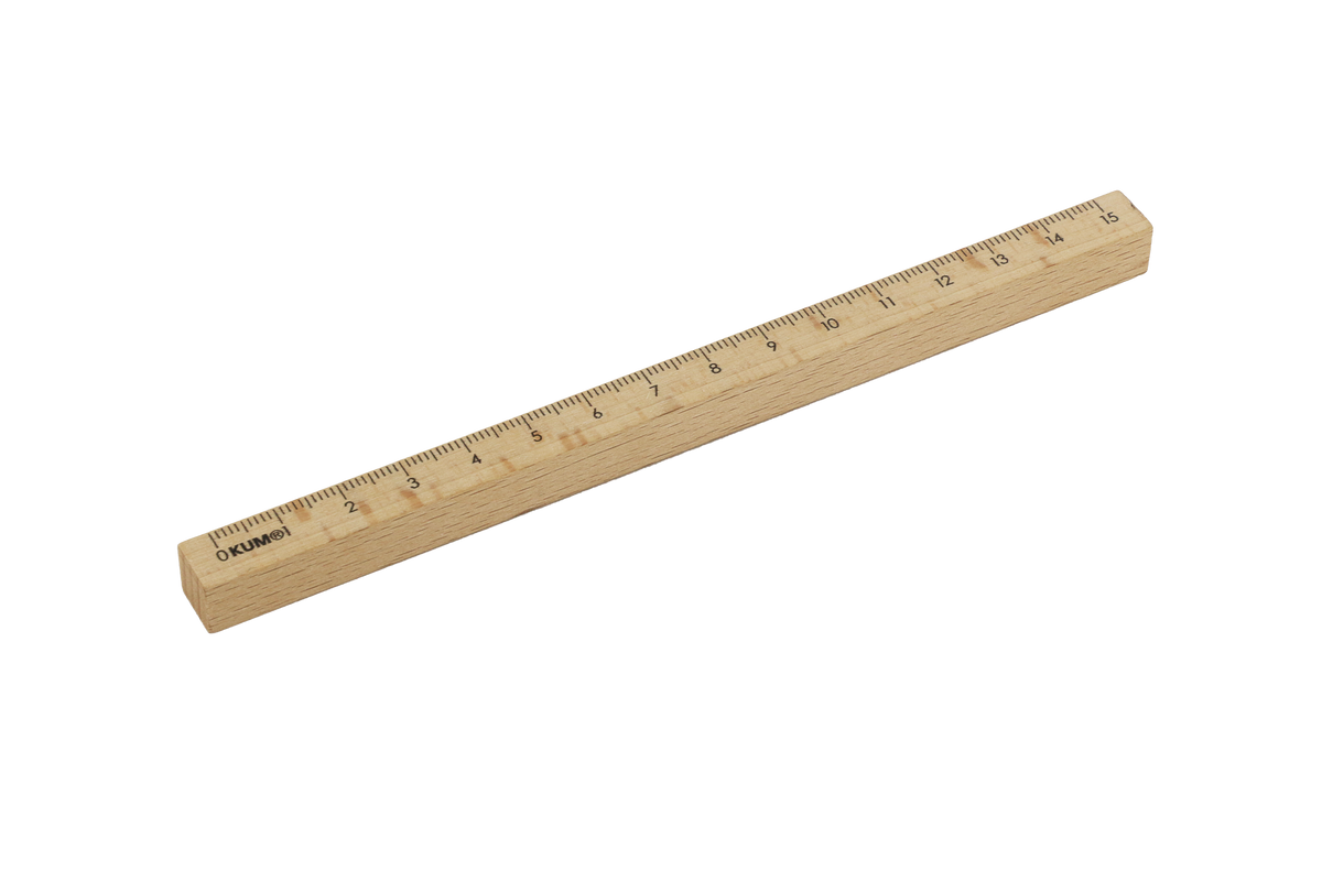 KUM Square Wood Ruler – 15cm