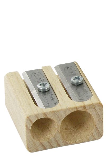 KUM Wood 2 Double Beech Wood Block Sharpener