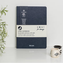 VENT RECLAIM A5 Notebook, Reclaimed Wool Cover – Blue