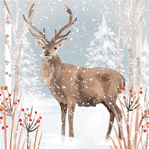 Stag - NSPCC / Cancer Research Charity Christmas Card Pack