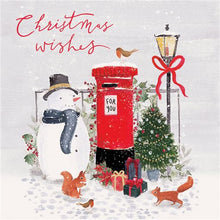 Snowman With Postbox - NSPCC / Cancer Research Charity Christmas Card Pack