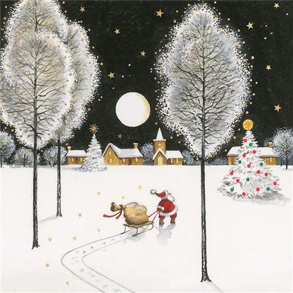 Santa's Sleigh Charity Christmas Card 6 Pack