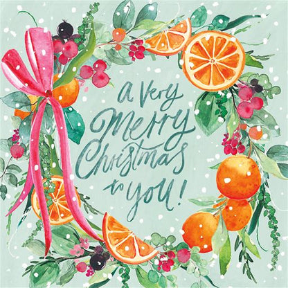 Fruity Wreath - NSPCC / Cancer Research Charity Christmas Card Pack