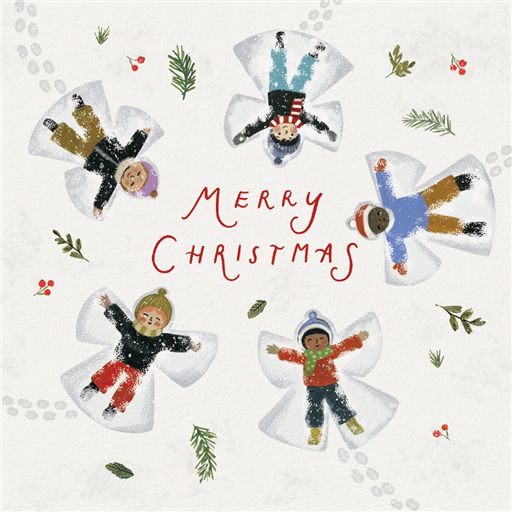 Snow Angels - NSPCC / Cancer Research Charity Christmas Card Pack