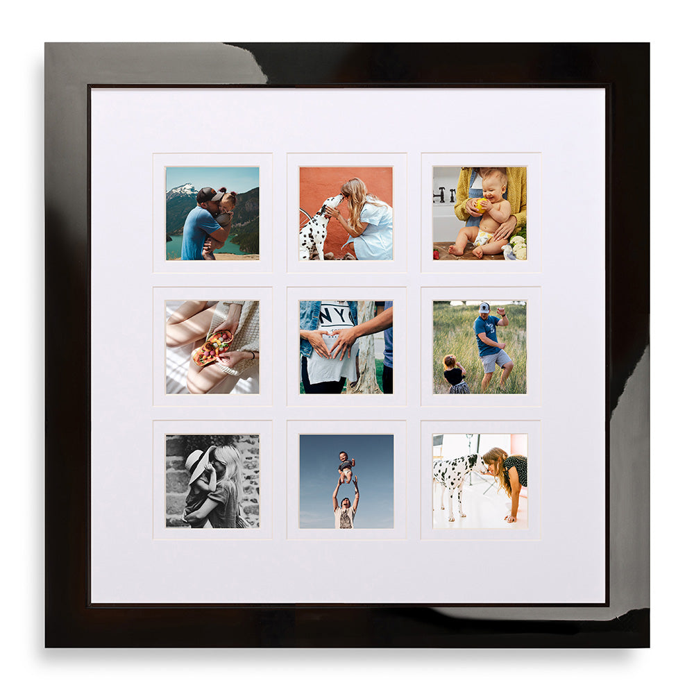 Kenro Rocco High Gloss 9-photo frame Black