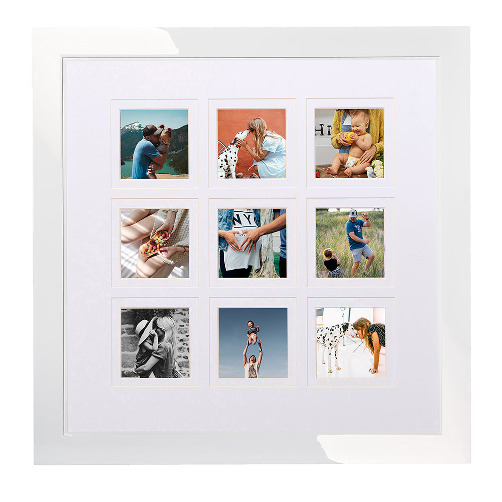 Kenro Rocco High Gloss 9-photo frame White